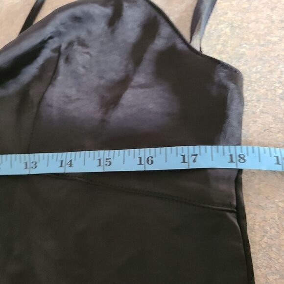 NWT Motel Rocks Ronina Black Satin Tie Dress L - Picture 6 of 10